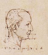 LEONARDO da Vinci Study of the proportion of the head Germany oil painting artist